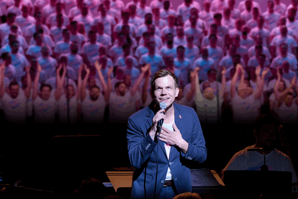 Jacob Stensberg with the San Francisco Gay Men's Chorus at the Pride Concert, performed at the Curran Theatre 2025. Jacob Stensberg